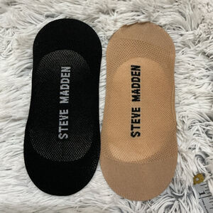 Steve Madden no show low cut footies both new beige and black